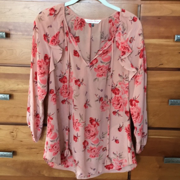 Rebecca Taylor Tops - Floral Silk Rebecca Taylor blouse